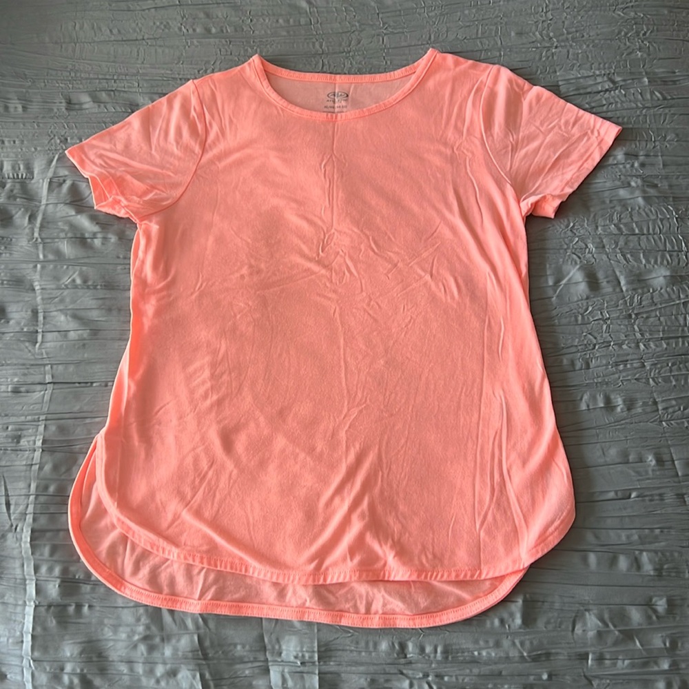 Girls Xtra-Large Salmon Pink Athletic Works Short Sleeve T-Shirt